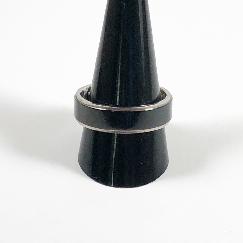 Stainless Steel Black and Silver Band